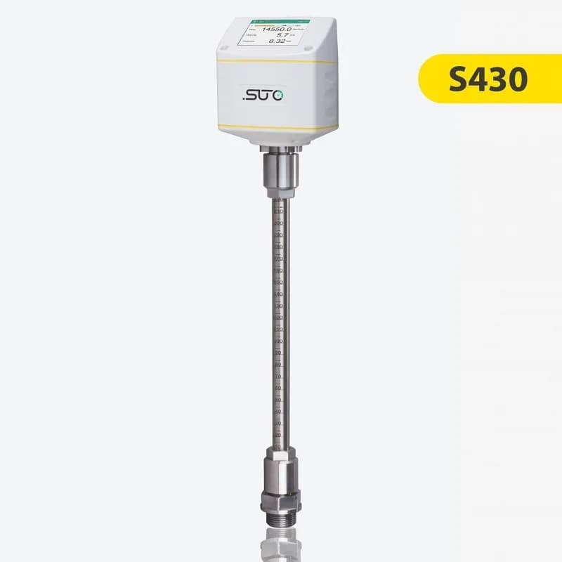SUTO S430 flödesmätare för våt tryckluft och kompressorövervakning.